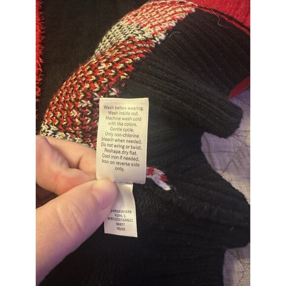 Celebrate Together Ugly Christmas Sweater Cardigan L Oh Snap Gingerbread Argyle - Picture 8 of 11